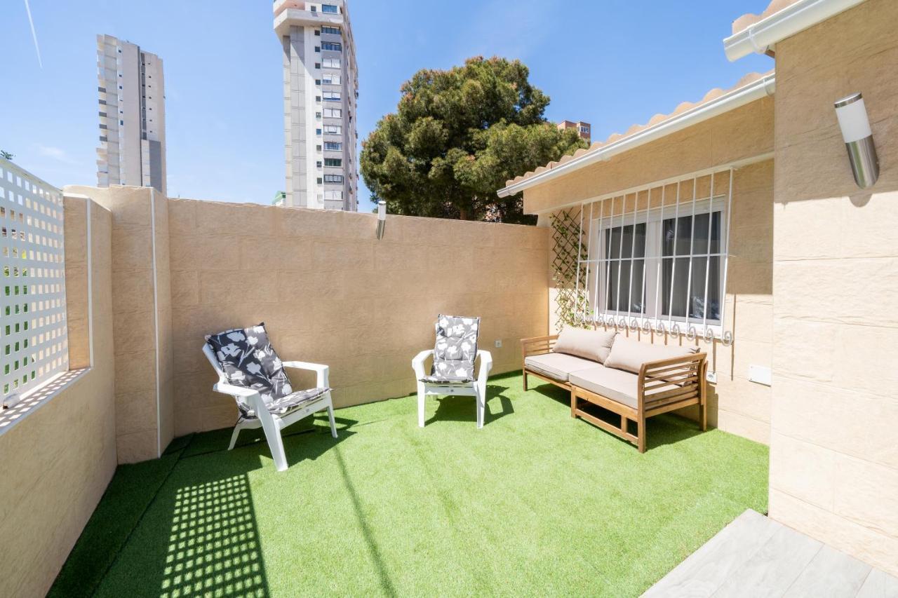 Apartamento Alma Con Terreno Privado Y Parking Compartido - A 800M De Playa Poniente بينايدورم المظهر الخارجي الصورة